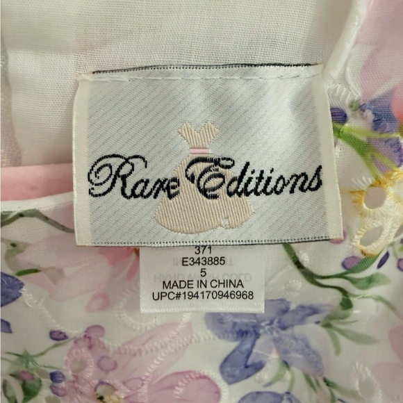 5T Rare Editions Floral Tiered Ruffle Dress - Pink, Purple & Yellow - Picture 3 of 4